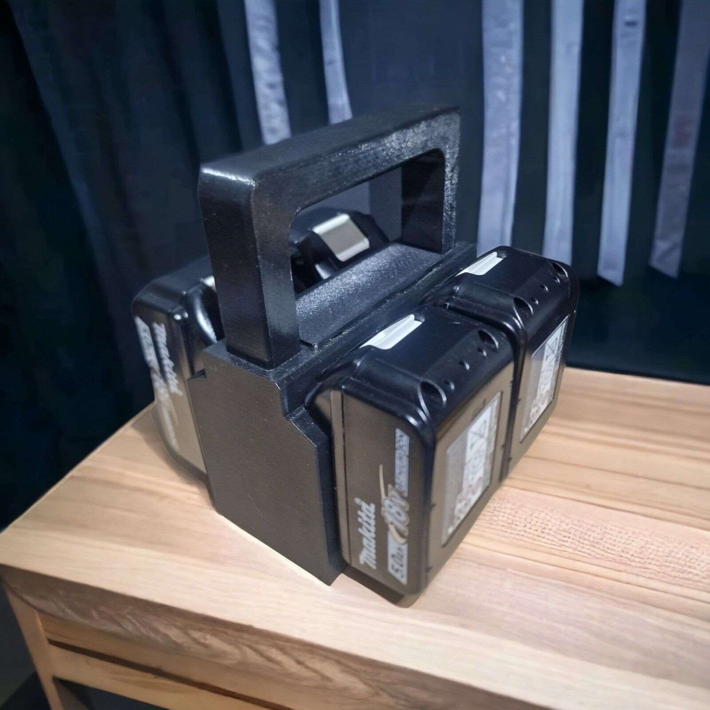 4x Battery Basket Carrier Caddy Holder for Makita With Storage Compartment