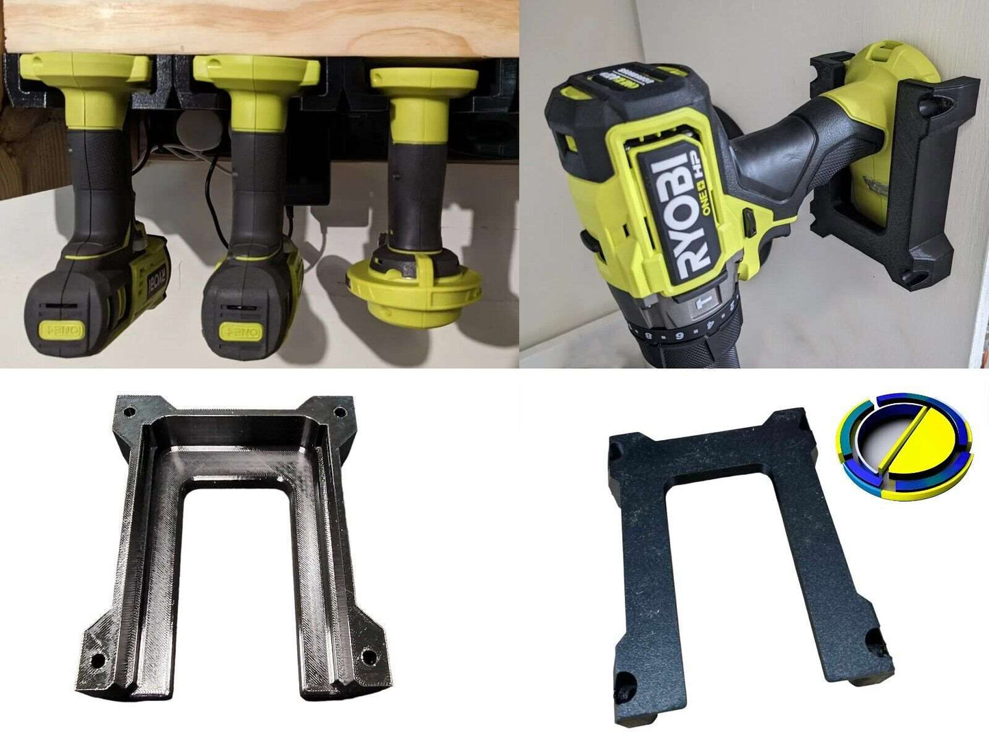 Drill Tool Holder Wall Mount Organiser Drill Storage 5pcs For Ryobi ONE+ Plus