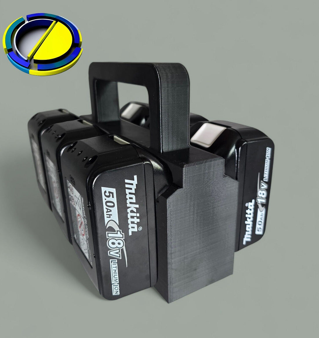 Close-up of 3D-printed battery mount from Ice3DPrints showing durable finish