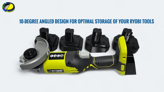 5 Pack Tool Holder Wall Mount Made For RYOBI One + / 10 Degrees Angle