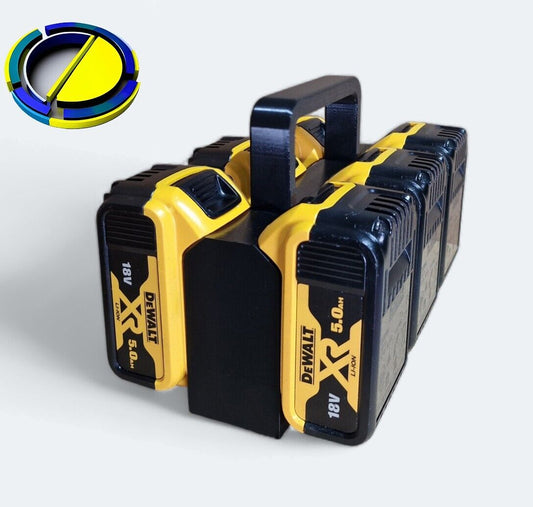 6-Slot Battery Holder Caddy - Durable Basket Carrier for DeWALT